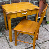 Old children's table and chair