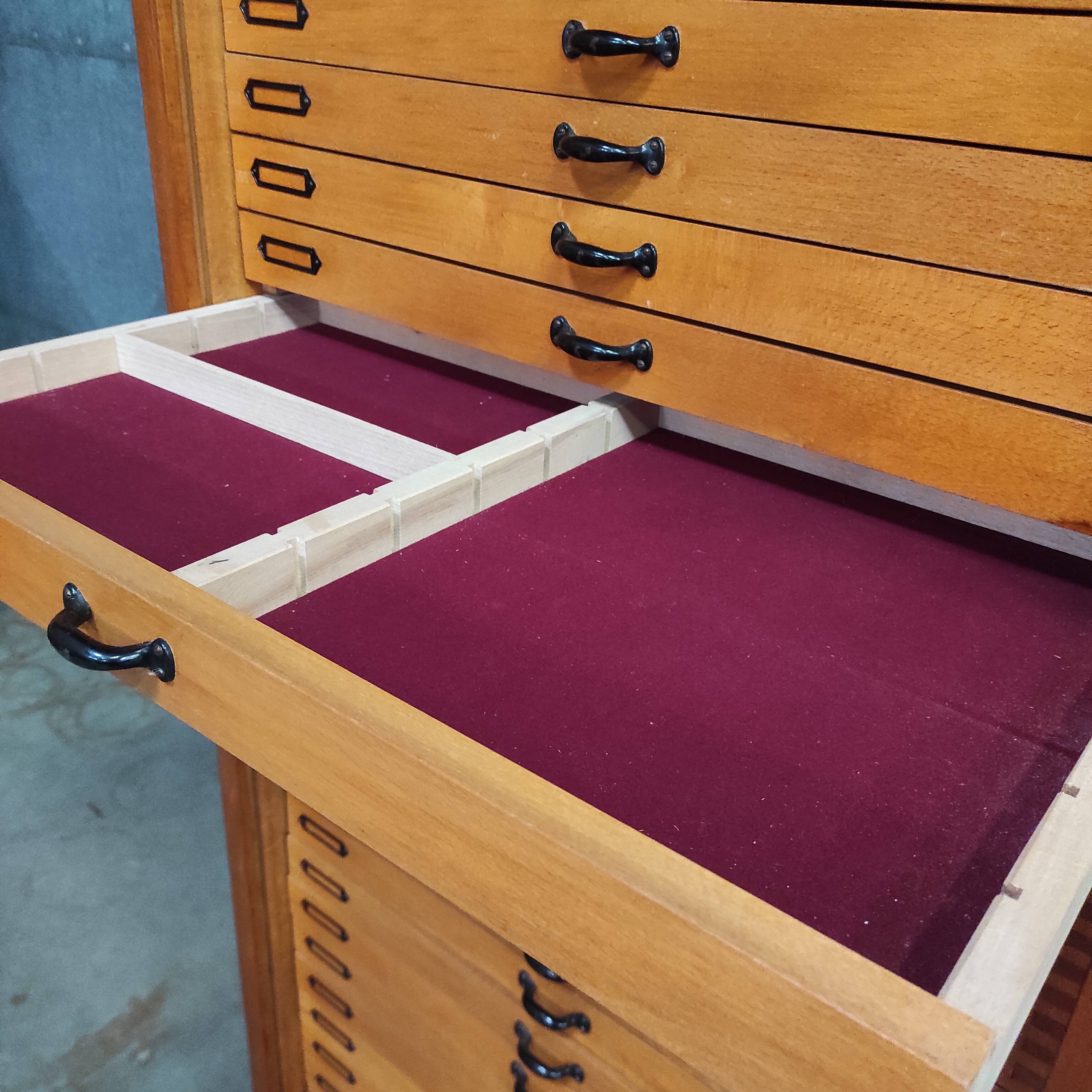 Vintage Roll-Top Cabinet | Optician’s Storage Unit  | Drawers Chest