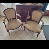 Paire de fauteuils style Louis XV