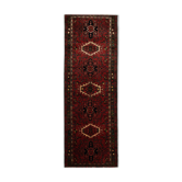 Tapis traditionnel vintage vintage persan coureur géométrique en laine tribale 60x210cm