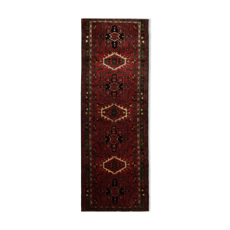 Tapis traditionnel vintage vintage persan coureur géométrique en laine tribale 60x210cm