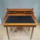 Louis XVI style cylinder desk in cherry wood