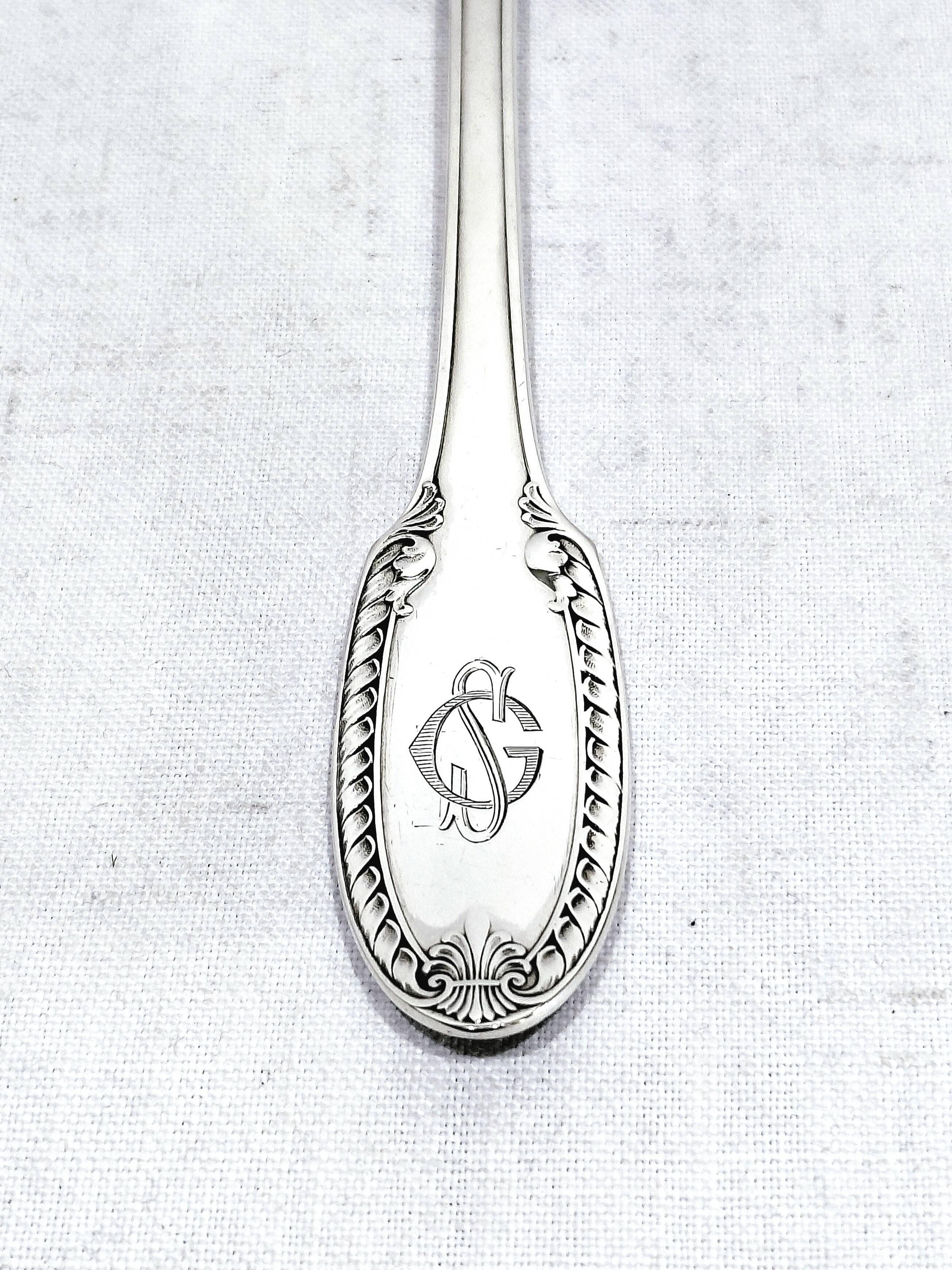 Ravinet Denfert - couverts de service a glace argent et vermeil