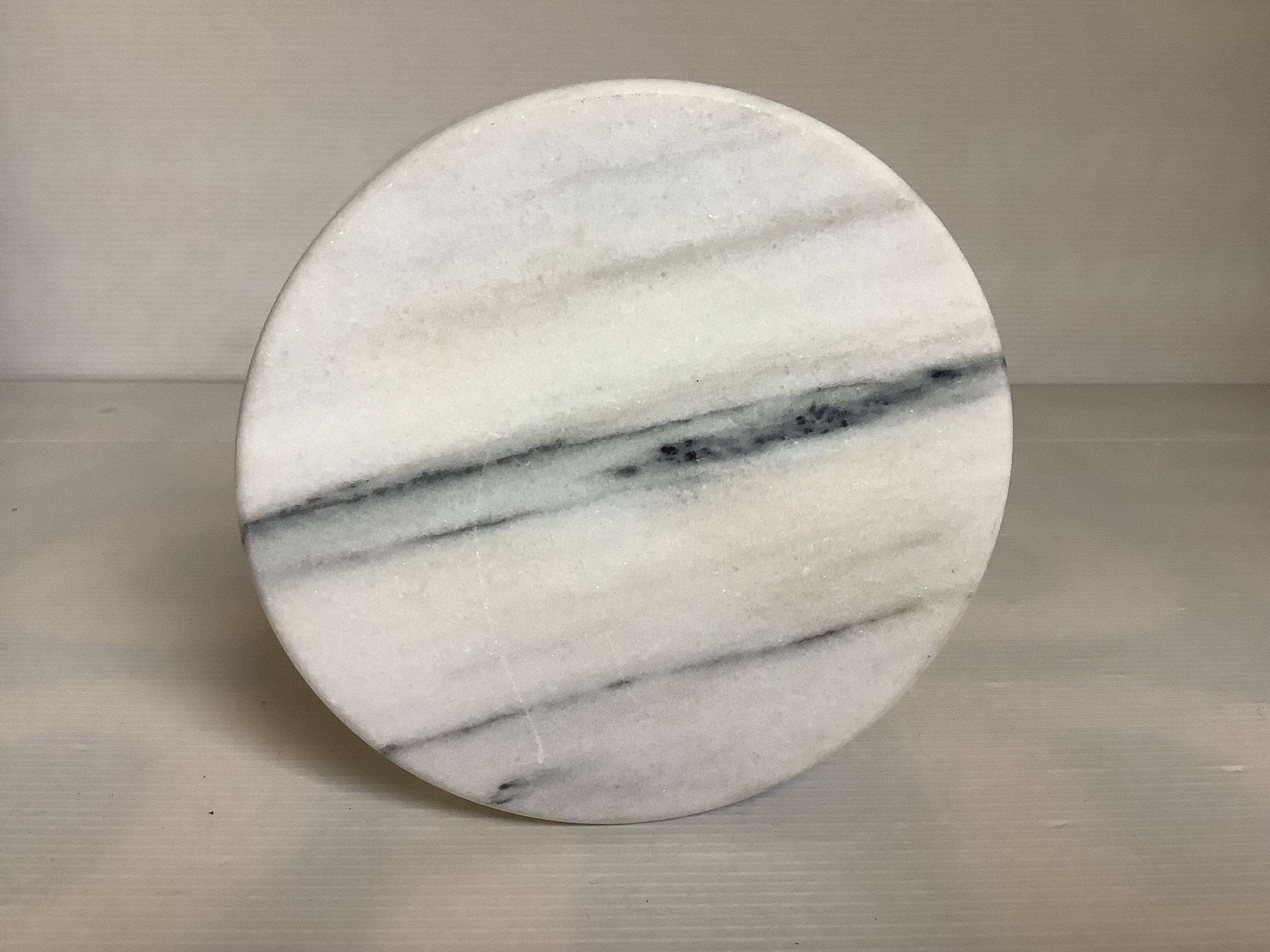 Cendrier vide poche marbre gris blanc