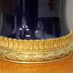 Vase signed Legastelois in blue ceramic of Sèvres and gilded bronze