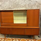 Vintage Scandinavian teak sideboard with compass feet from the 70s