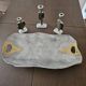 Trio candelabra - monumental platter - brutalist - David Marshall