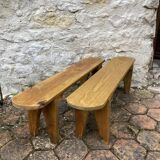Pair of small vintage benches