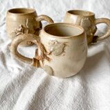 3 tasse en grès