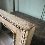 Mirror frame in patinated white painted wood