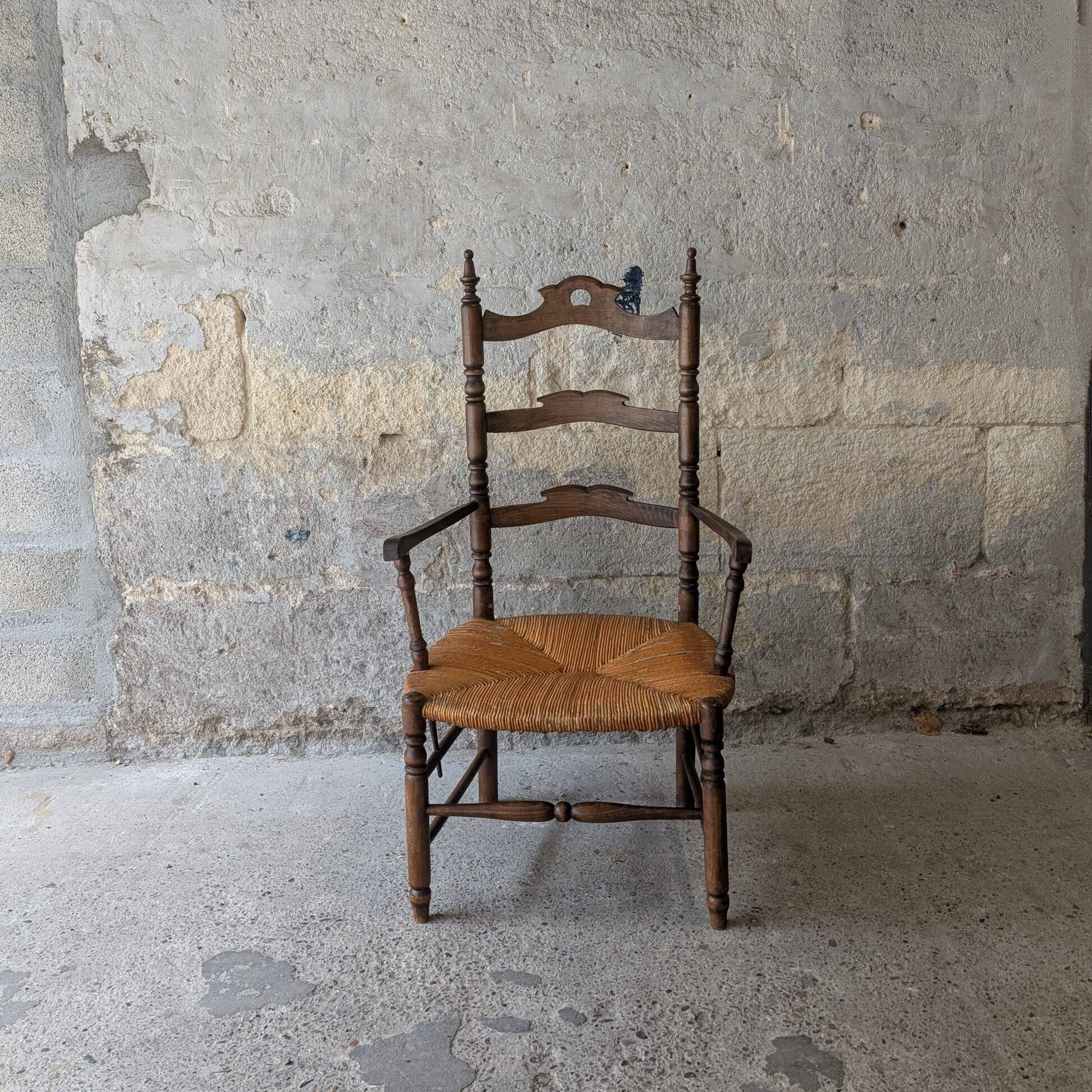 Straw armchair