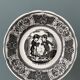 Box of 6 dessert plates in Gien earthenware, "the language of flowers"