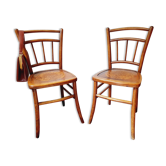 Paire de chaises bistrot art nouveau