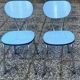 2 sky blue formica chairs - very good vintage condition