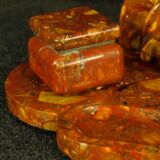 French art deco marble inkwell