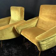 Pair of designer armchairs 1955-60 Louis Paolozzi for Brandt Zol Steiner