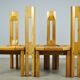 LAUKAAN PUU / brutalist pine dining table chairs “Rantasipi” / Finland 70s