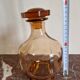 Carafe en verre topaze ambré Art Déco