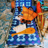 Camp bed or vintage sunbathing