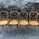 4 Thonet style bentwood chairs in beech.