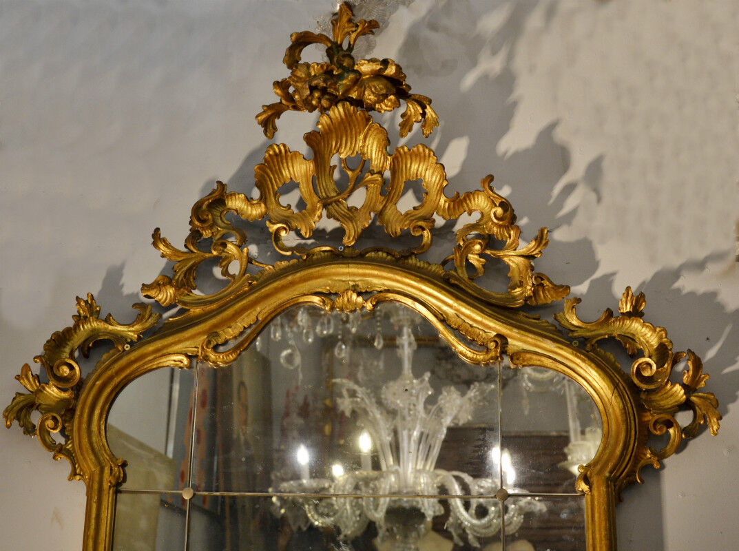 Carved Wooden Mirror, Italy