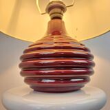 Ceramic burgundy red lamp base