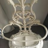 Antique cast iron coat rack on stand