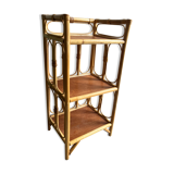 Vintage rattan bedside shelf