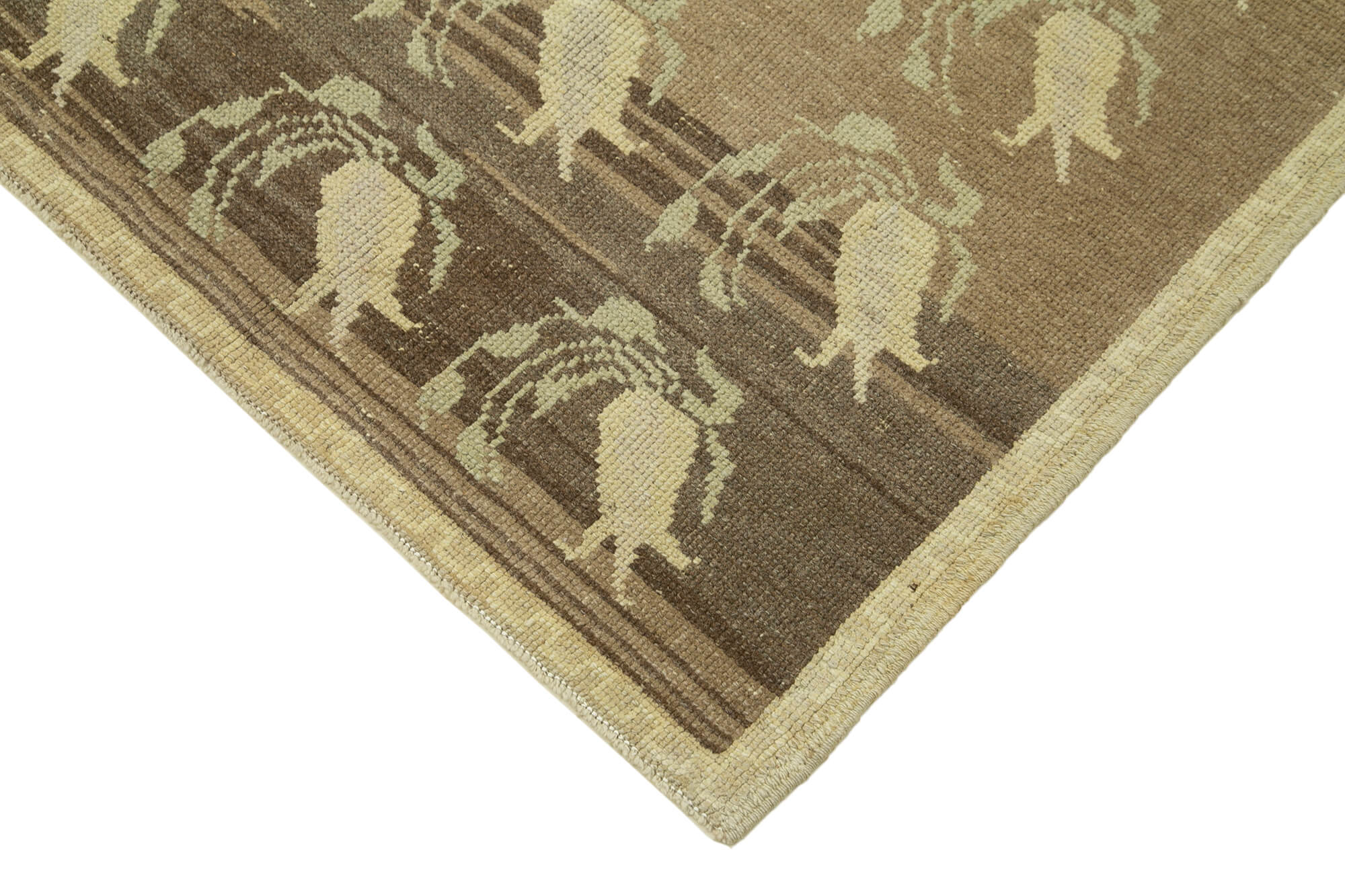 Tapis beige anatolien contemporain tissé à la main 126 cm x 210 cm années 1970