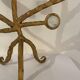 Candelabre en fer forgé et verre XXe