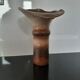 Pottery vase corolla shape in stoneware / 22 cm