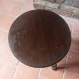 Three-legged turned wooden stool