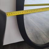 Miroir ovale en bois massif