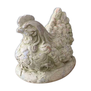 Poule en terre cuite