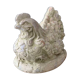 Poule en terre cuite émaillée
