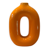 Vase circulaire orange