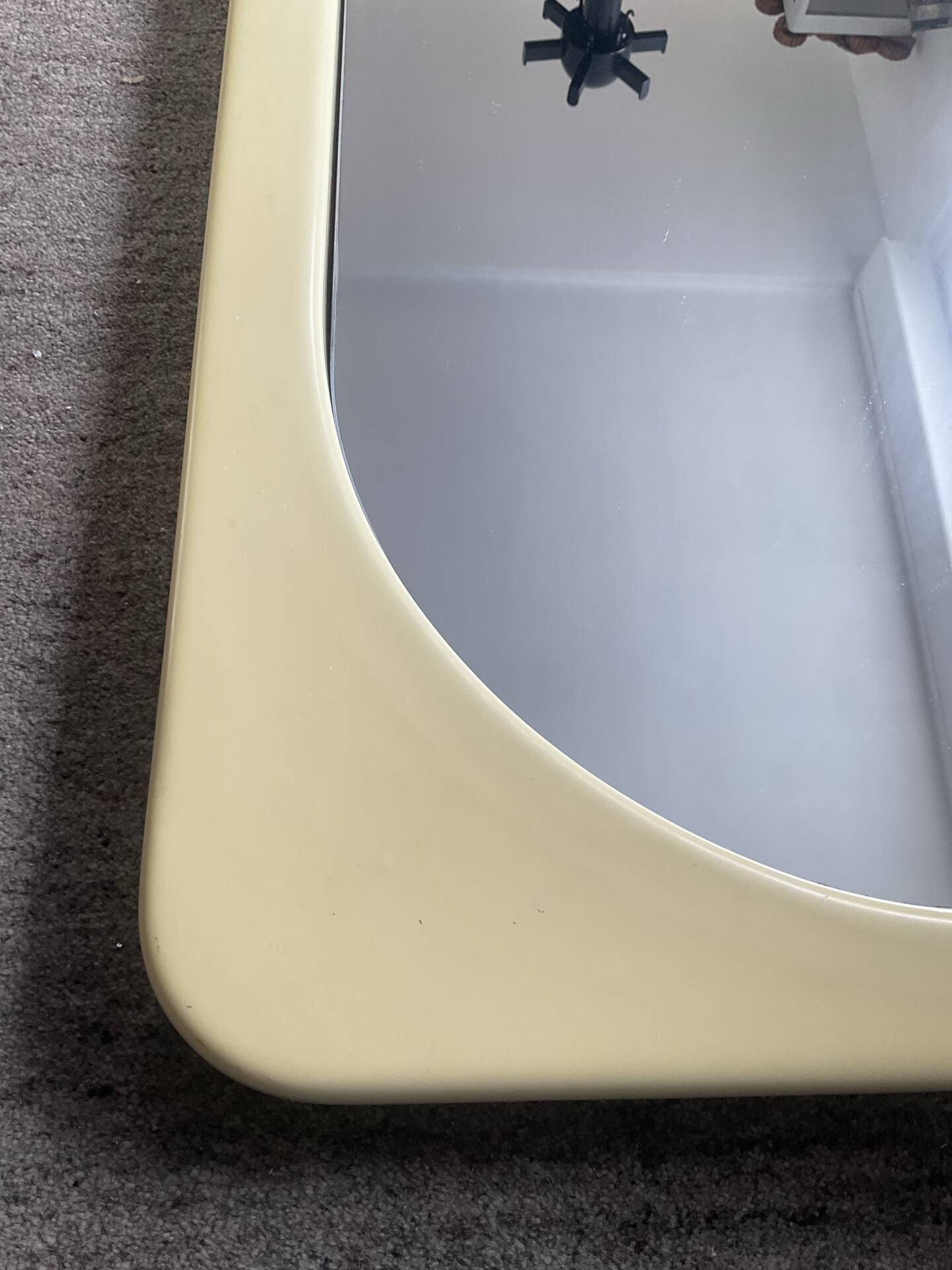Large oblong mirror Space Age 1970s