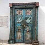 Porte Indienne Ancienne en Vieux Teck