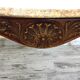 Wood and marble coffee table in Louis XV style