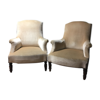 Paire de fauteuils anglais