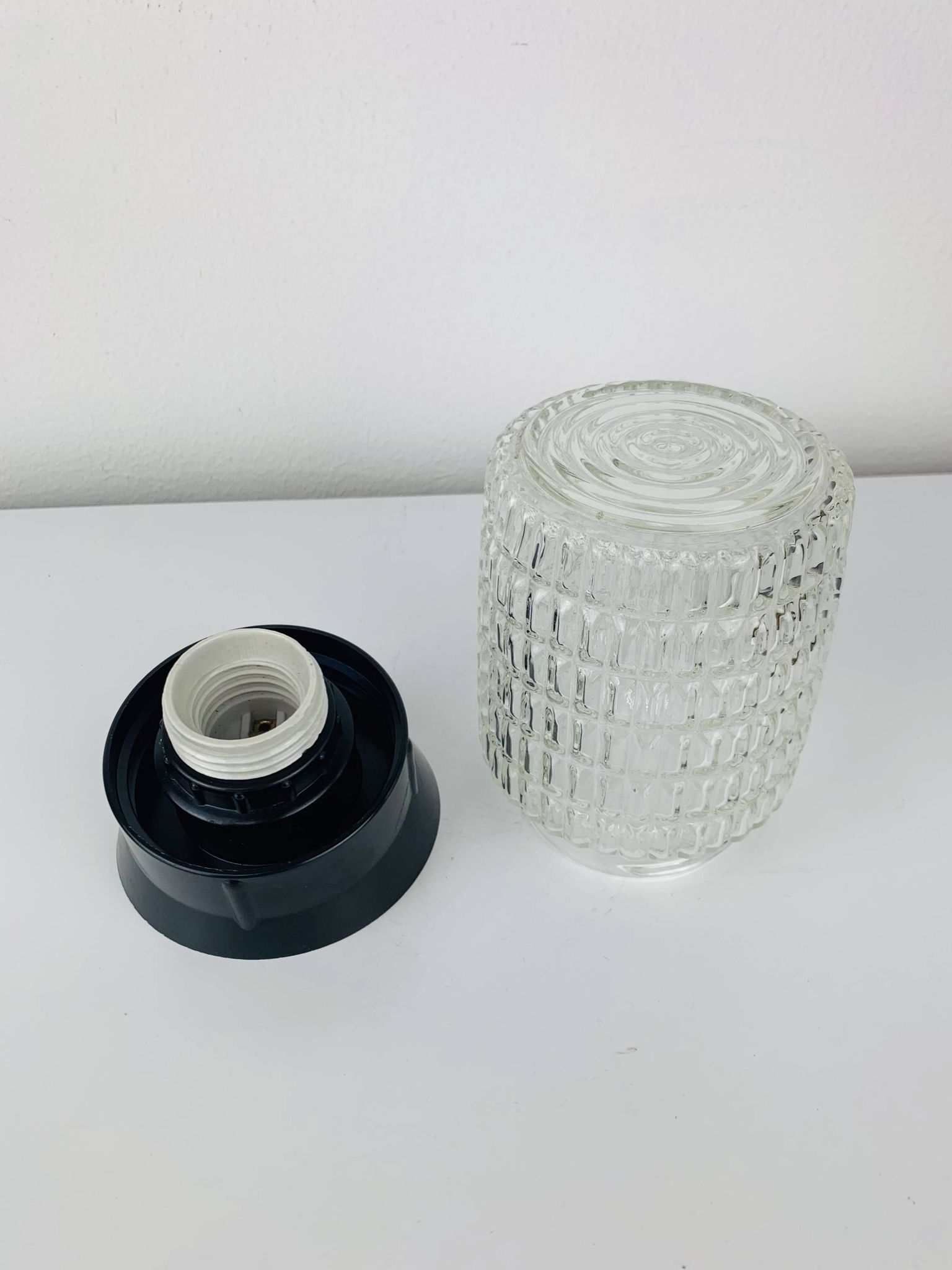 Arno vintage molded glass wall lamp, 1960s