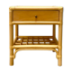 Table de chevet en bois et bambou années 70