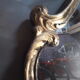 Miroir style Louis XV fond noir patiné or, 1970