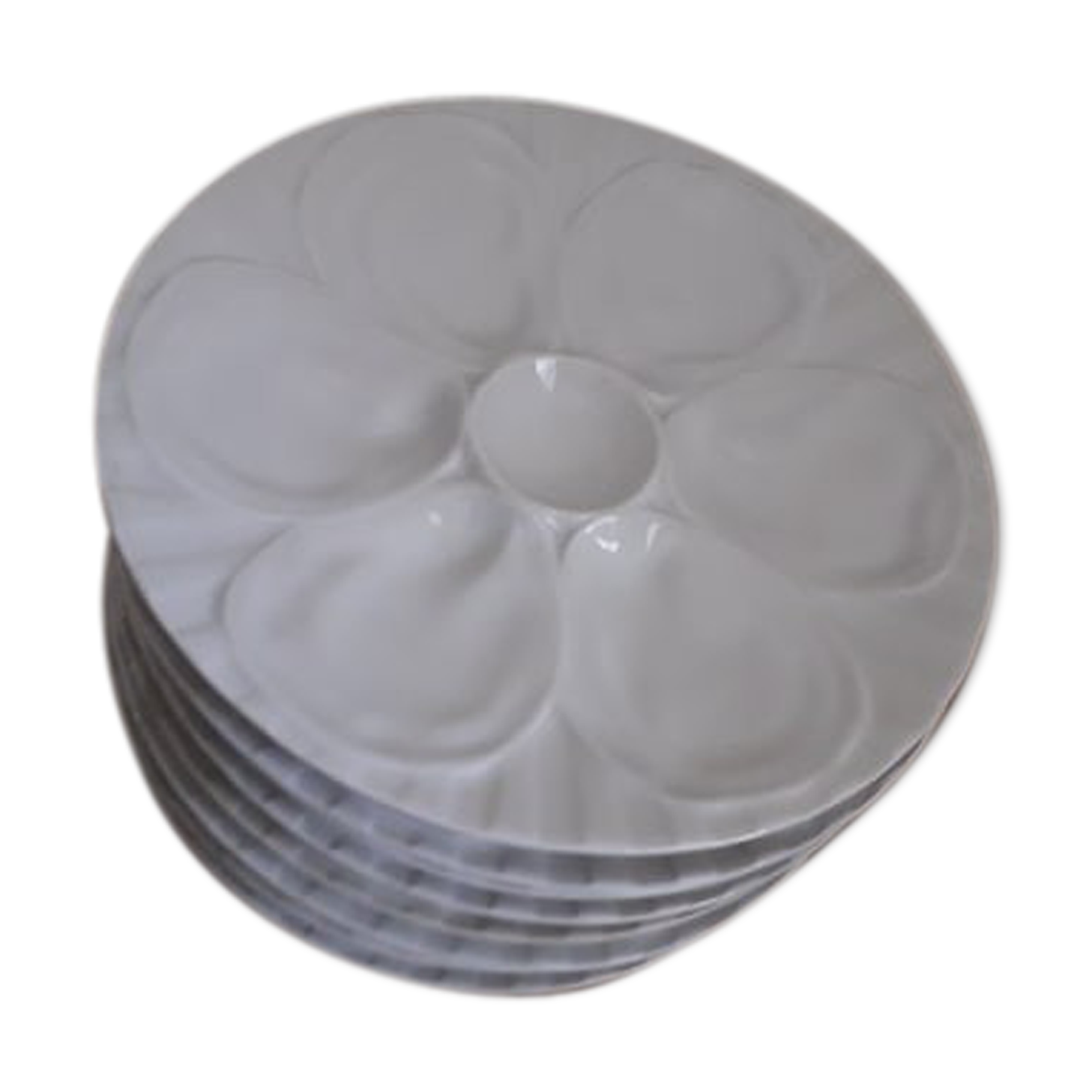 8 Pillivuyt oyster plates - 22.5c, porcelain