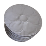 8 Pillivuyt oyster plates - 22.5c, porcelain