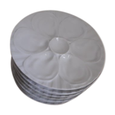 8 Assiettes à huîtres Pillivuyt Ø 22,5 cm en porcelaine