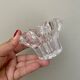 Set of 2 vintage molded glass candle holders