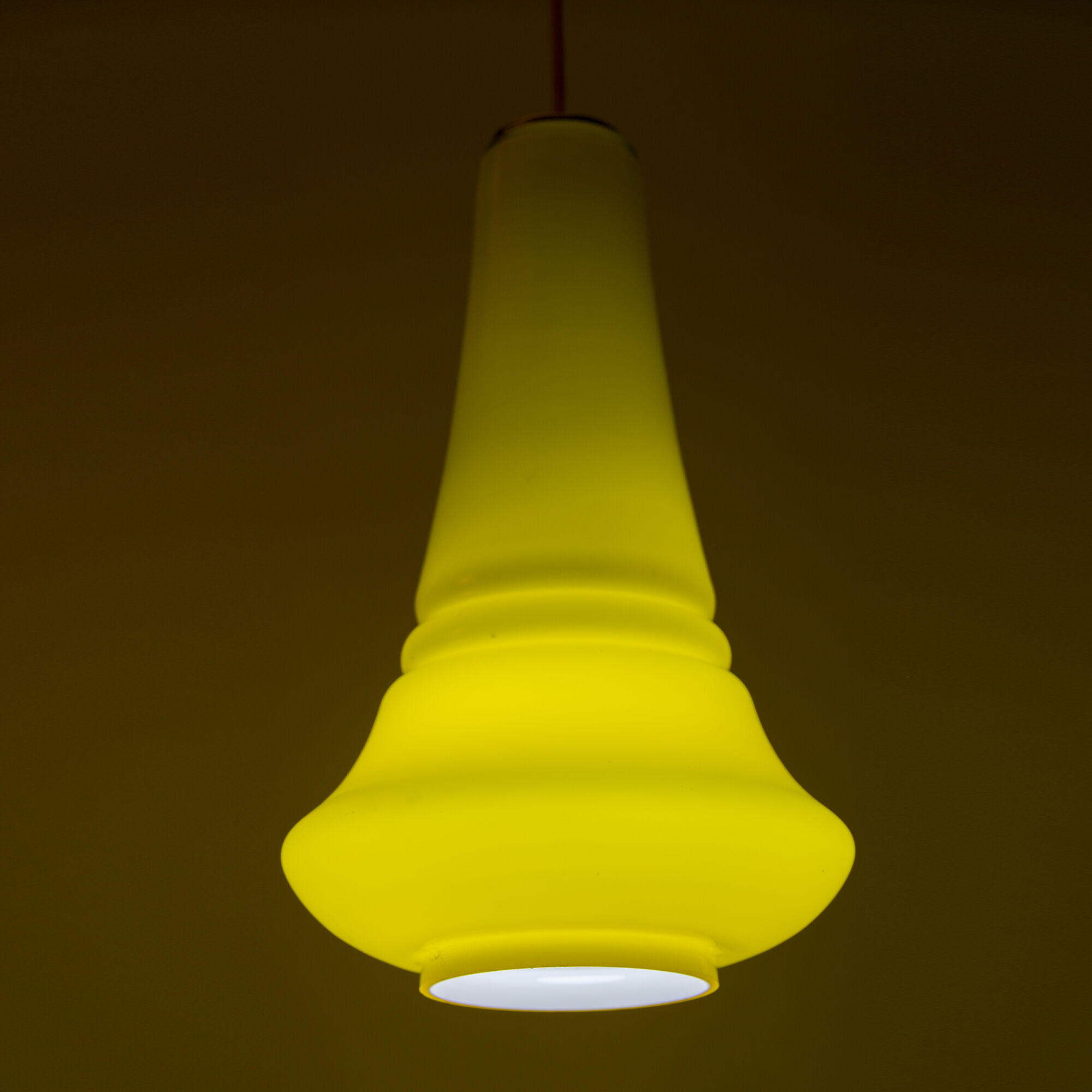 Yellow 'Cone' Peil & Putzler Pendant Lamp