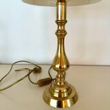 Brass and wool lamp
