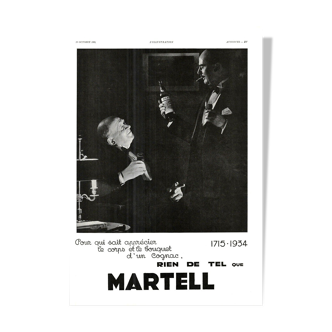 Affiche vintage années 30 Cognac Martell